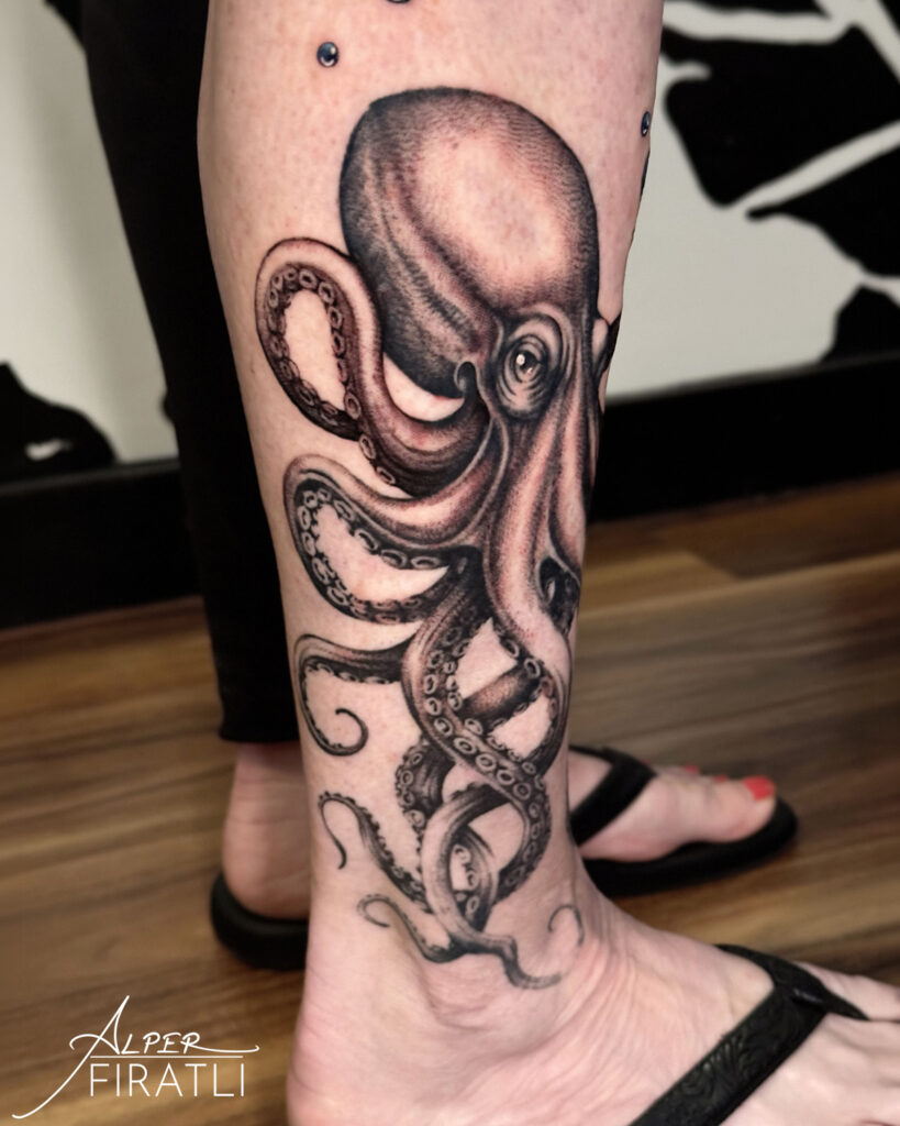 Octopus leg tattoo
